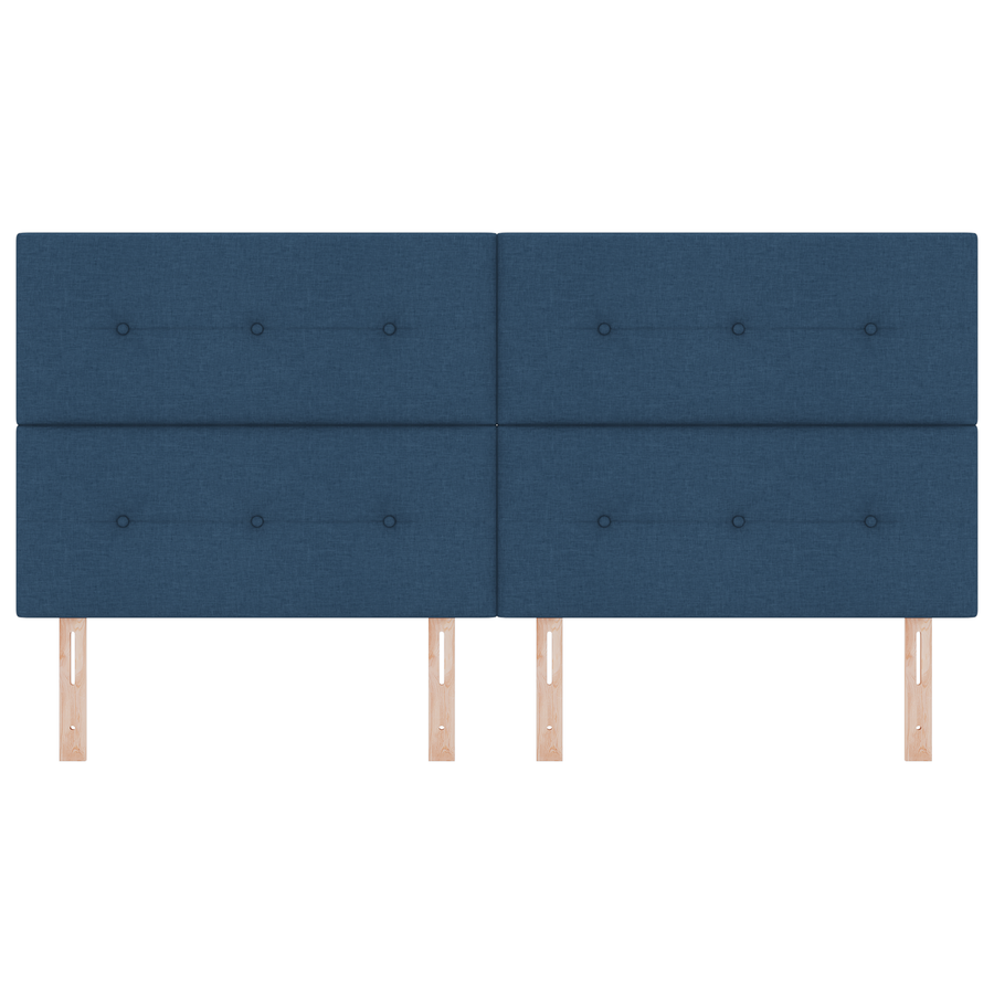 Hoofdbord met LED 100 cm stof blauw