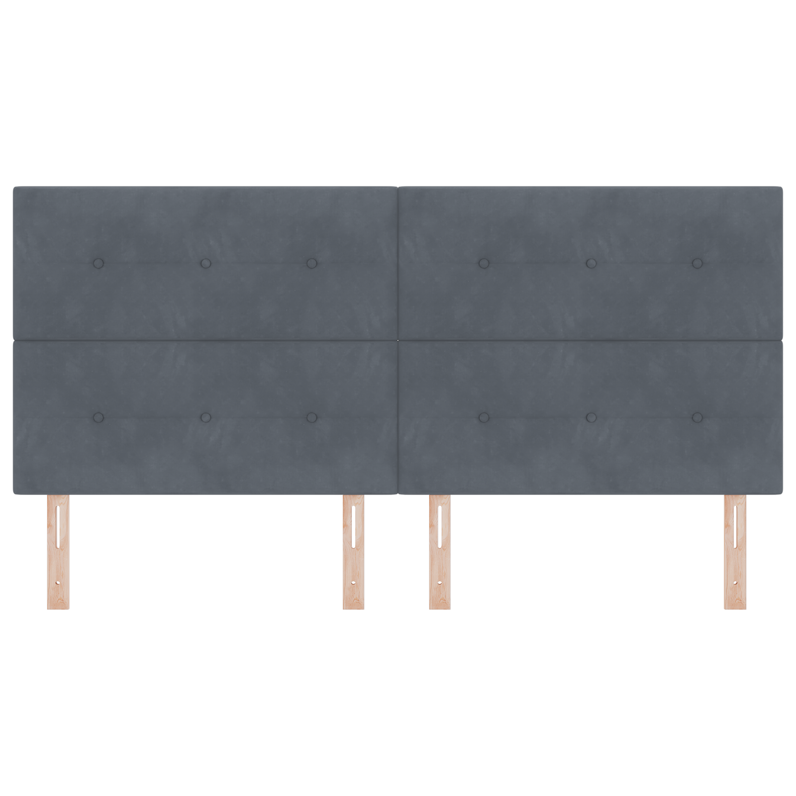 Hoofdbord met LED 100 cm fluweel donkergrijs