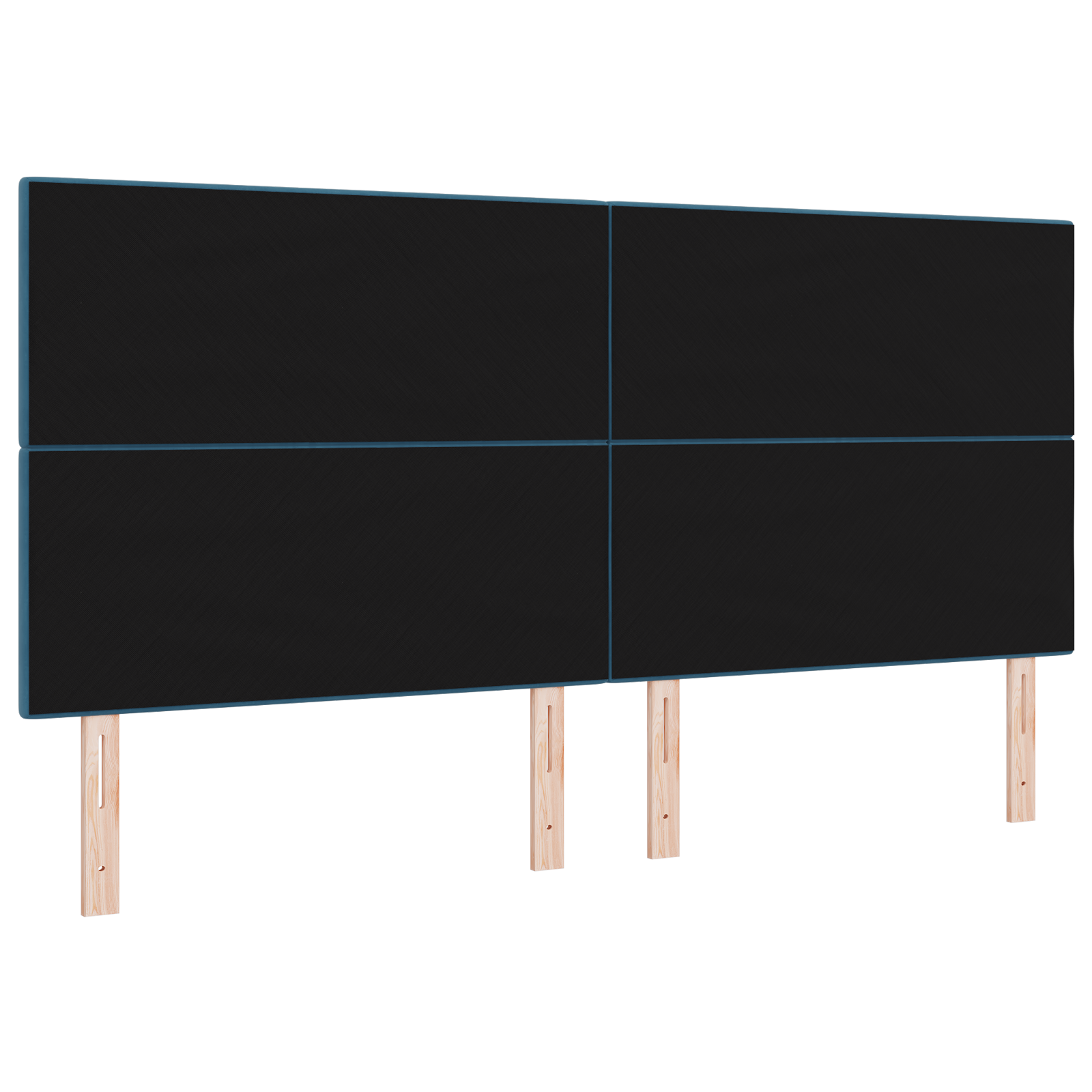 Hoofdbord met LED 100 cm fluweel donkerblauw