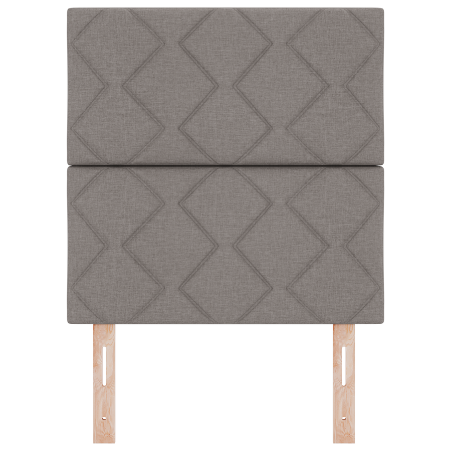 Hoofdbord LED met ruitjes 80 cm stof taupe