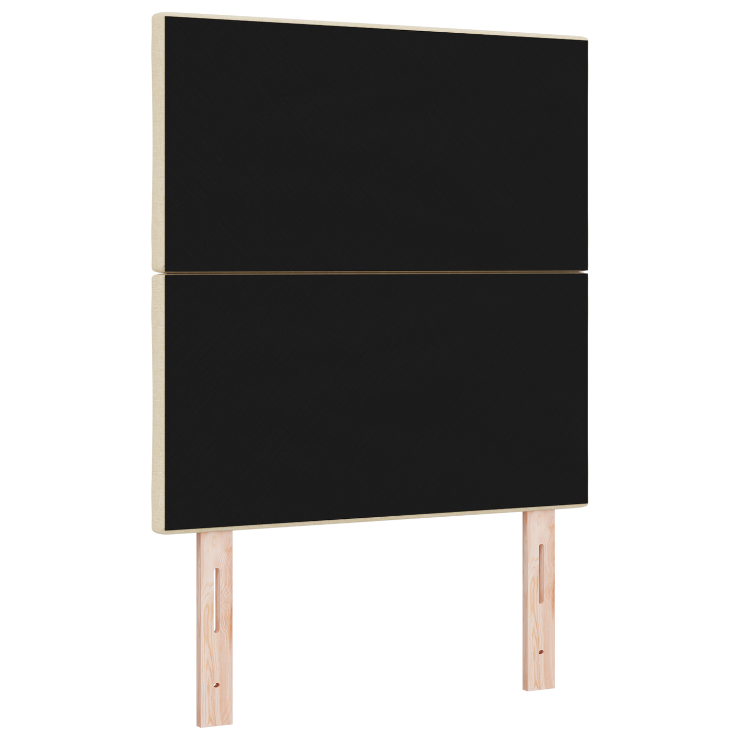 Hoofdbord LED met ruitjes 80 cm stof crèmekleurig