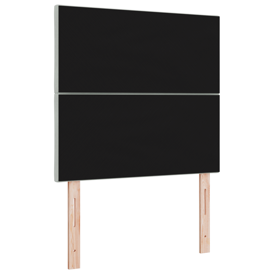 LED Hoofdbord met Diamant Blokken Design, Lichtgrijs, 90 cm Velvet