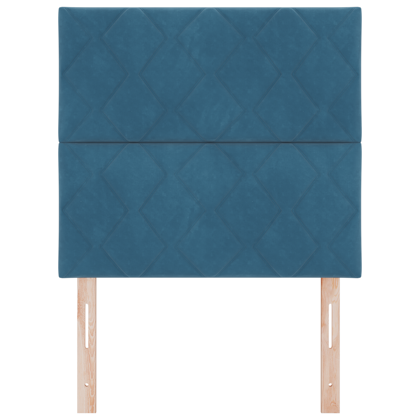 LED Hoofdbord Diamantvorm Design Donkerblauw 90 cm Velours