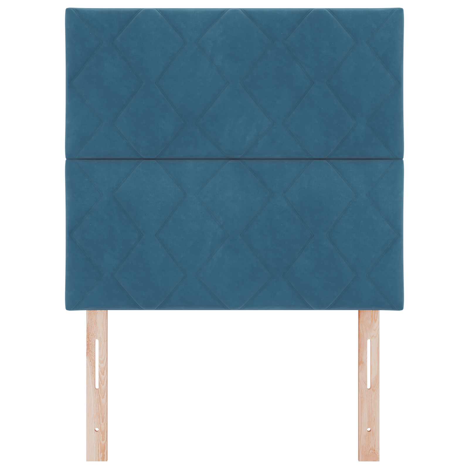 LED Hoofdbord Diamantvorm Design Donkerblauw 90 cm Velours