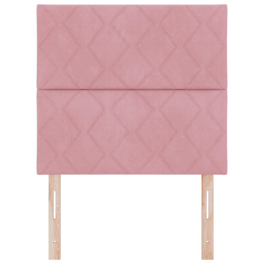 LED Hoofdbord met Diamant Blokken Ontwerp in Roze, 90 cm van Velvet
