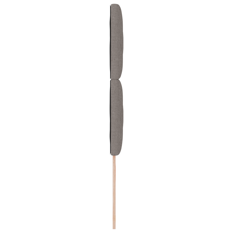 Hoofdbord LED met ruitjes 100 cm stof taupe