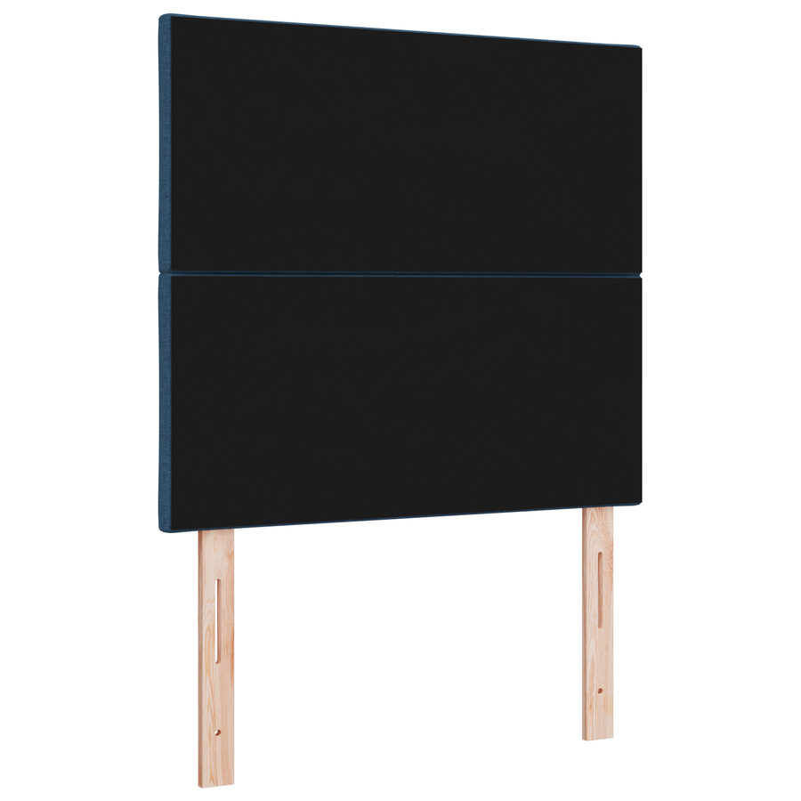 Hoofdbord LED met ruitjes 100 cm stof blauw