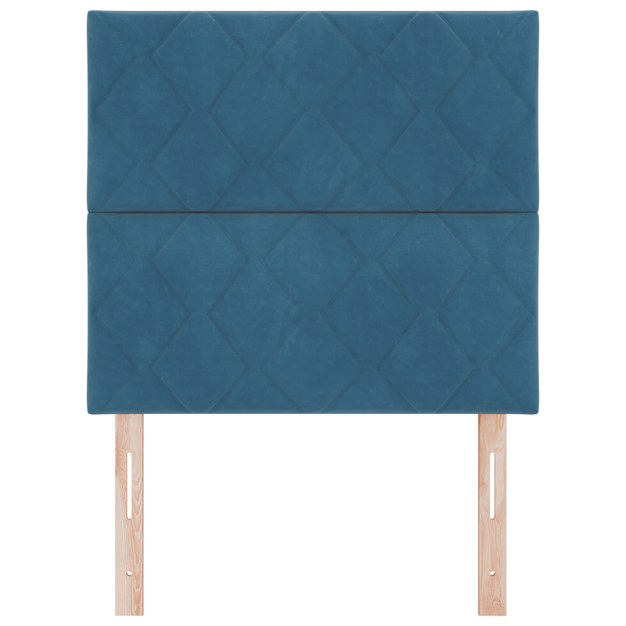 LED Hoofdbord met Diamantblok Ontwerp Donkerblauw 100 cm van Velvet