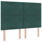 Hoofdbord LED donkergroen 144 cm velvet