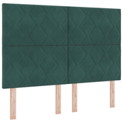 Hoofdbord LED donkergroen 144 cm velvet