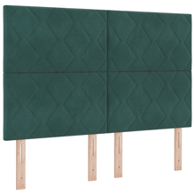 LED Hoofdeinde met Diamantblokken in Donkergroen 144 cm van Velvet