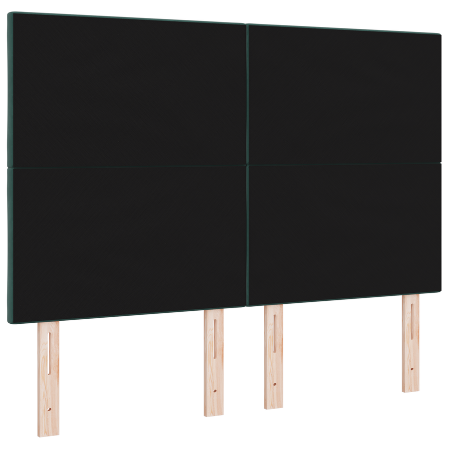 LED Hoofdeinde met Diamantblokken in Donkergroen 144 cm van Velvet