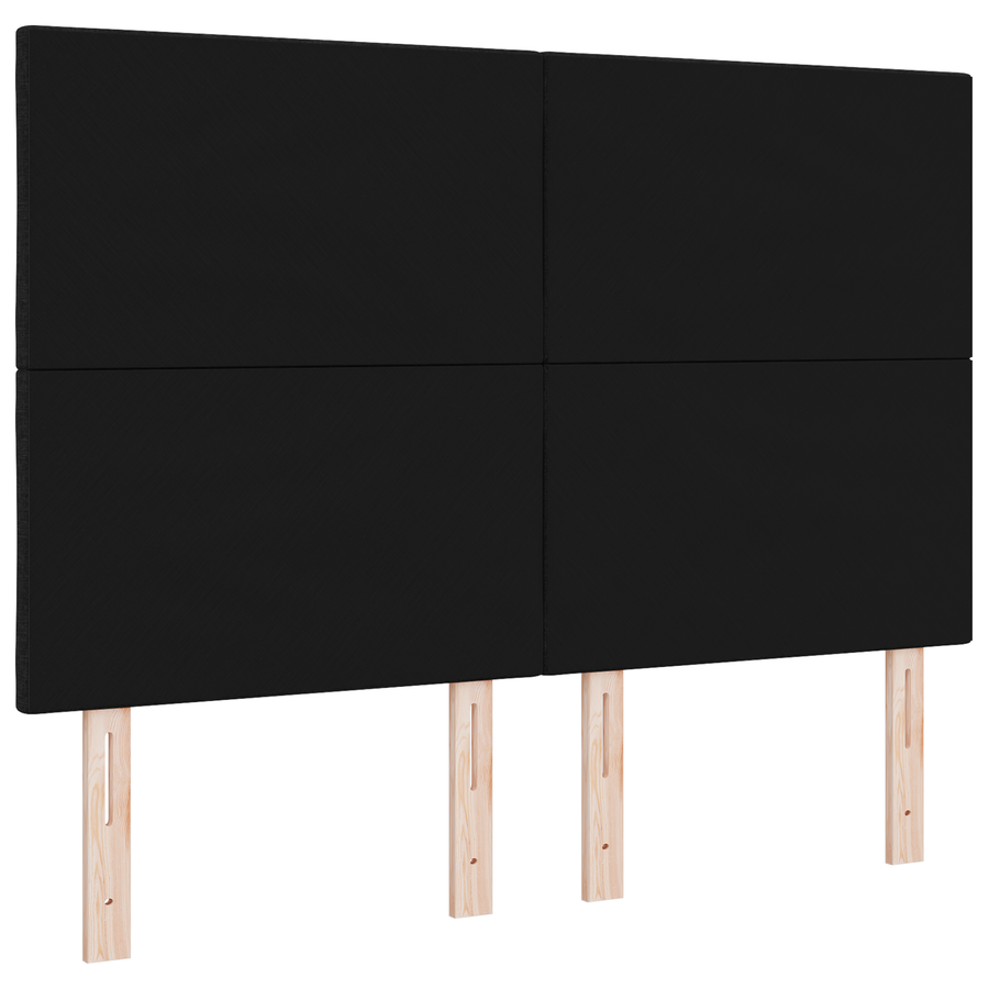 Hoofdbord LED met ruitjes 160 cm stof zwart