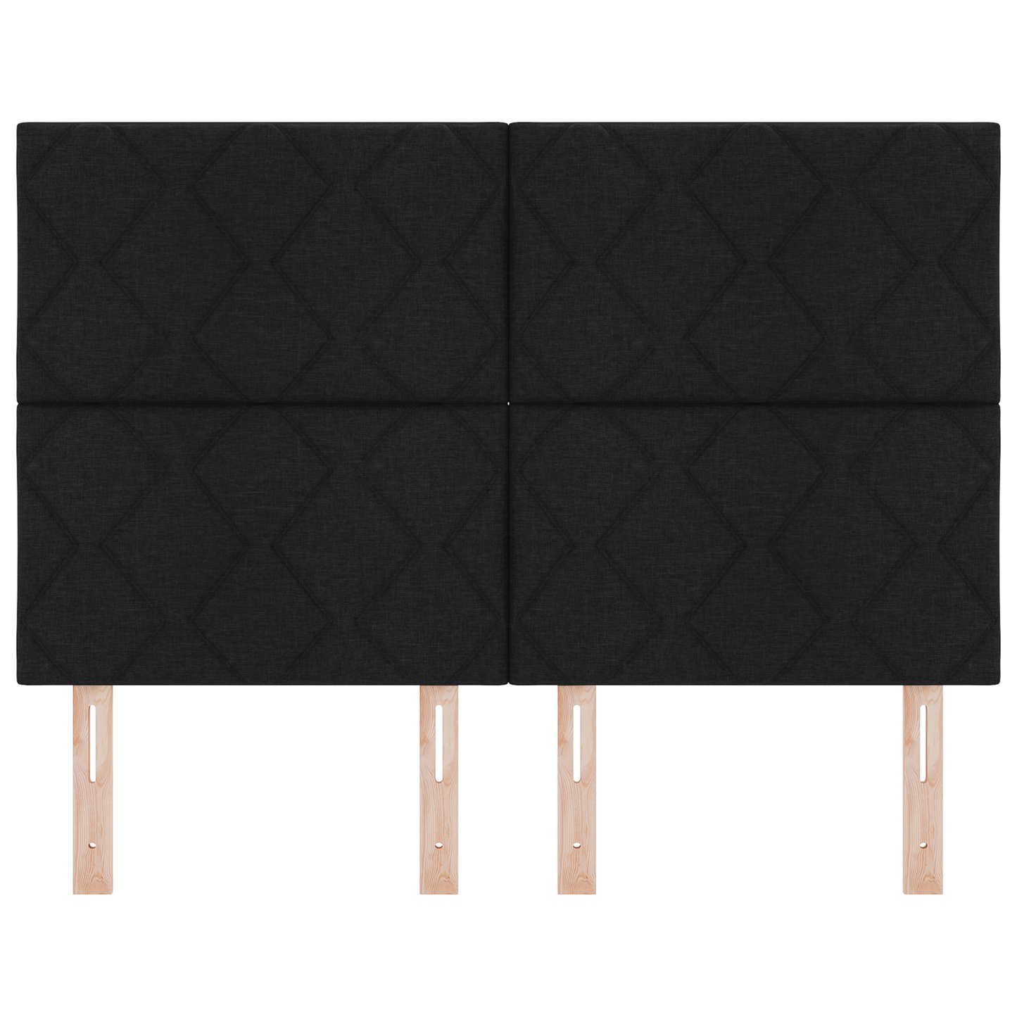 Hoofdbord LED met ruitjes 160 cm stof zwart