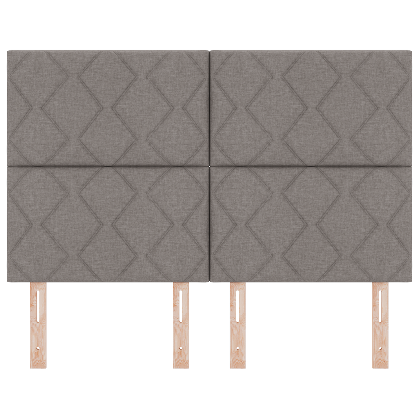 Hoofdbord LED met ruitjes 160 cm stof taupe