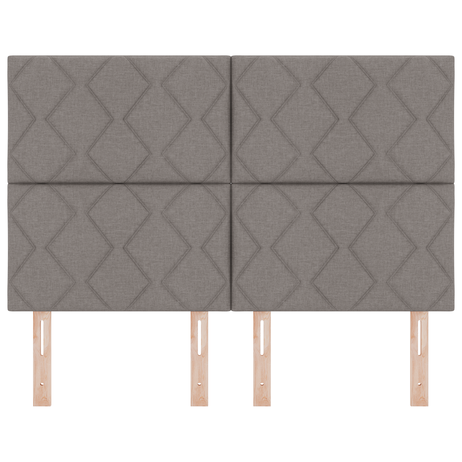 Hoofdbord LED met ruitjes 160 cm stof taupe