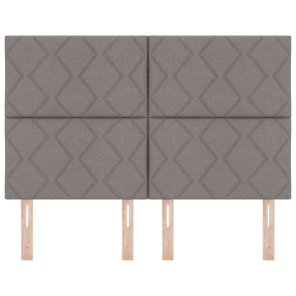 Hoofdbord LED met ruitjes 160 cm stof taupe