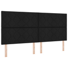 Hoofdbord 200 cm stof zwart