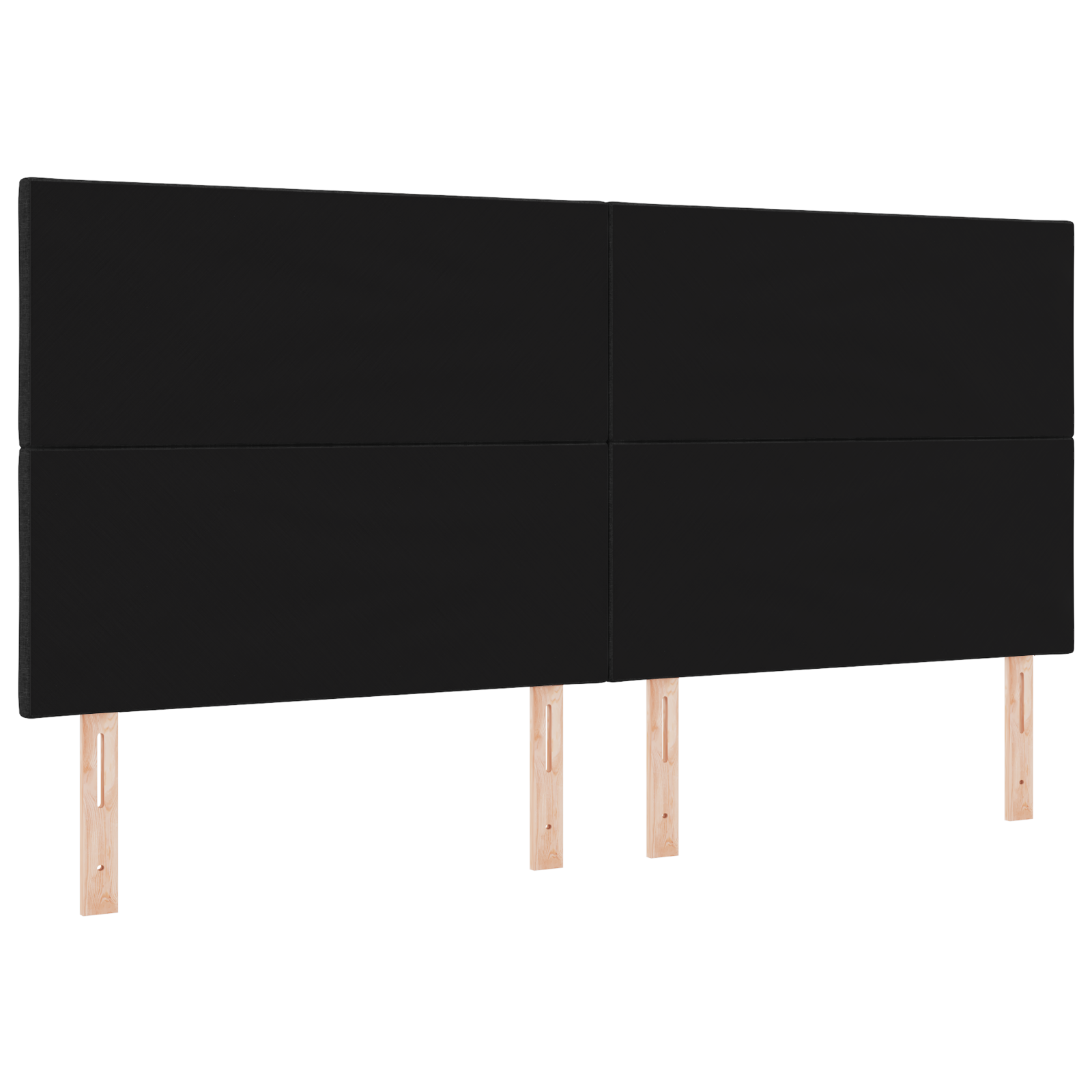 LED Hoofdbord met Diamantblokontwerp - Zwart - 200 cm - Stof