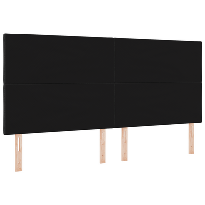 LED Hoofdbord met Diamantblokontwerp - Zwart - 200 cm - Stof