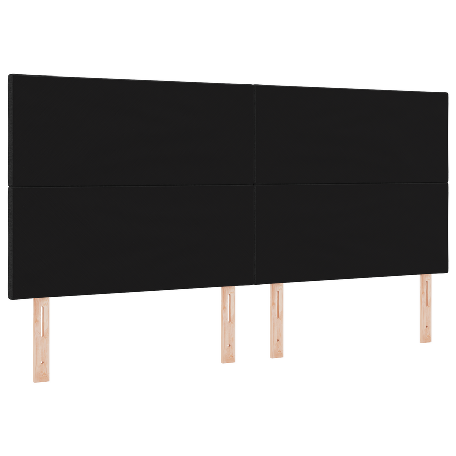 LED Hoofdbord met Diamantblokontwerp - Zwart - 200 cm - Stof