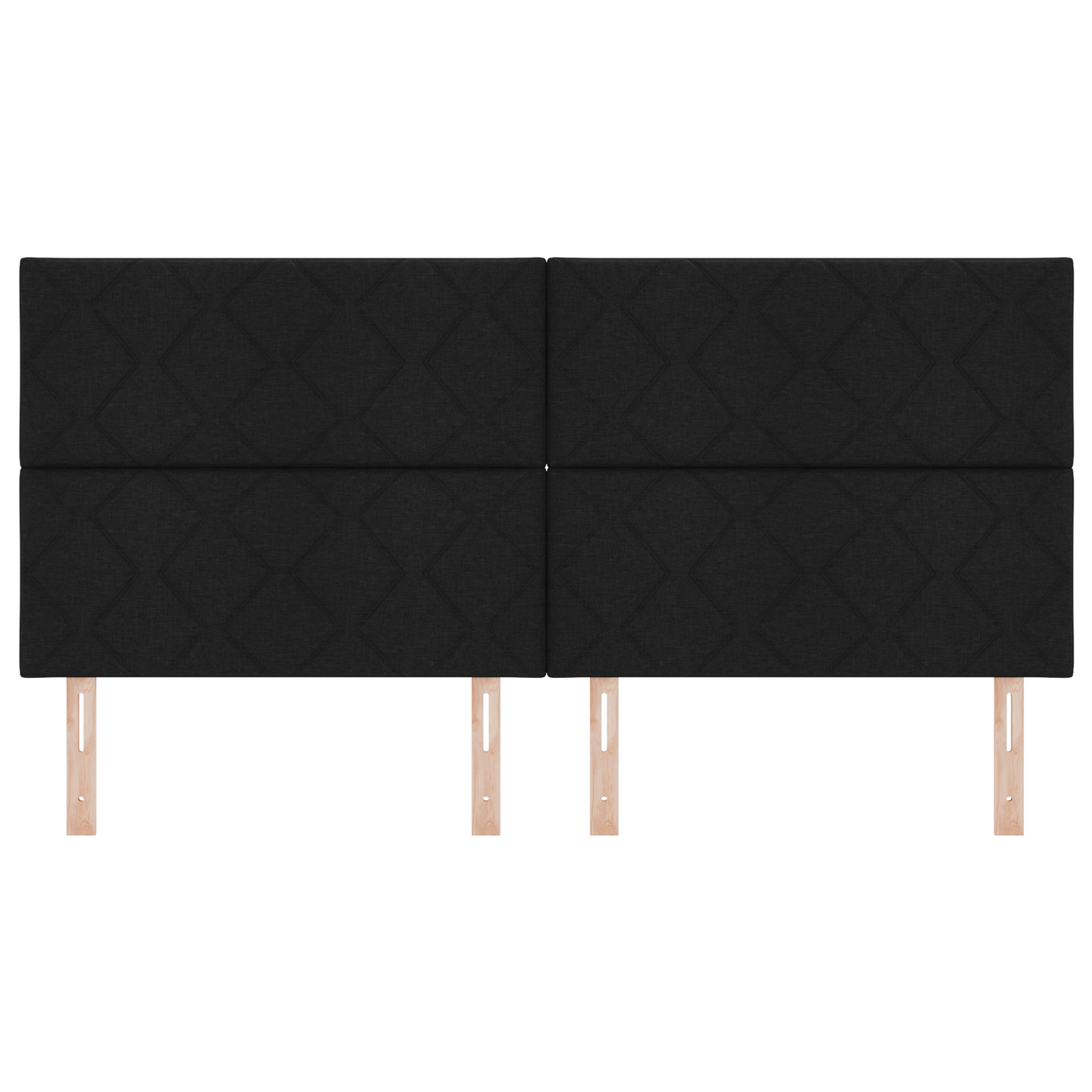 LED Hoofdbord met Diamantblokontwerp - Zwart - 200 cm - Stof