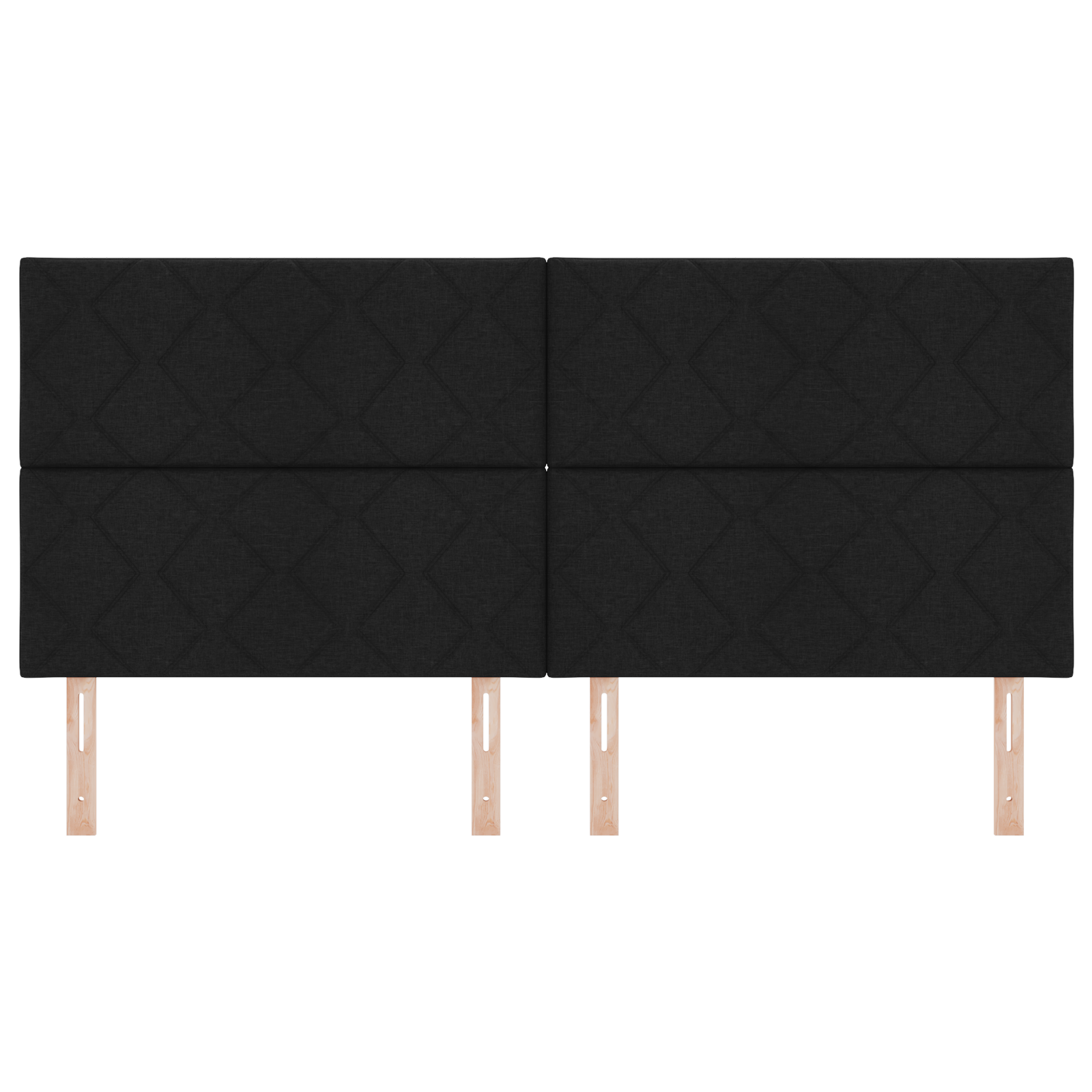LED Hoofdbord met Diamantblokontwerp - Zwart - 200 cm - Stof
