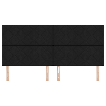 LED Hoofdbord met Diamantblokontwerp - Zwart - 200 cm - Stof