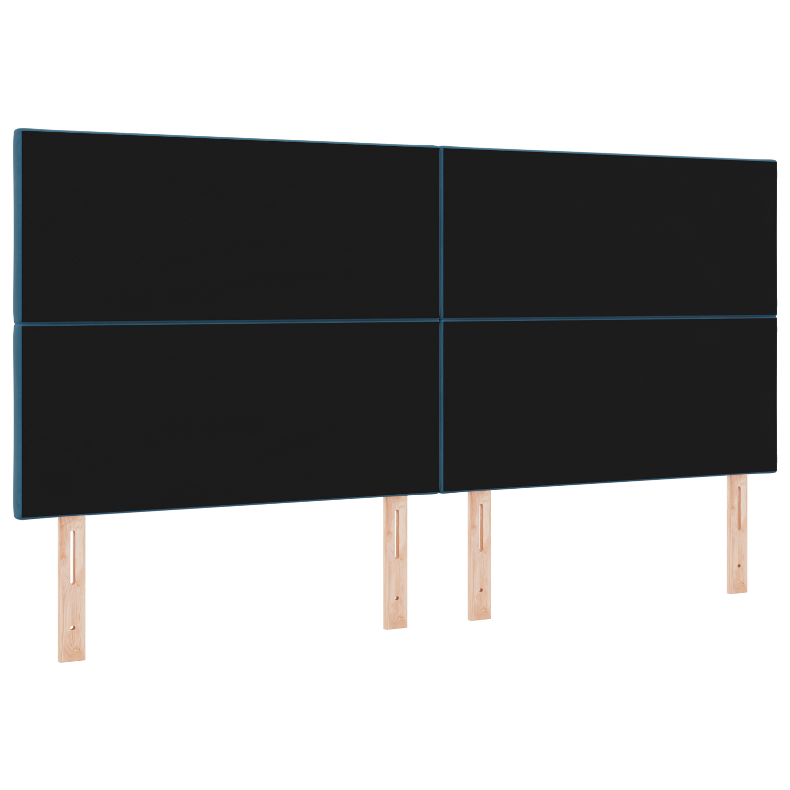 LED Hoofdbord in Diamant Blok Ontwerp Donkerblauw 200 cm van Fluweel