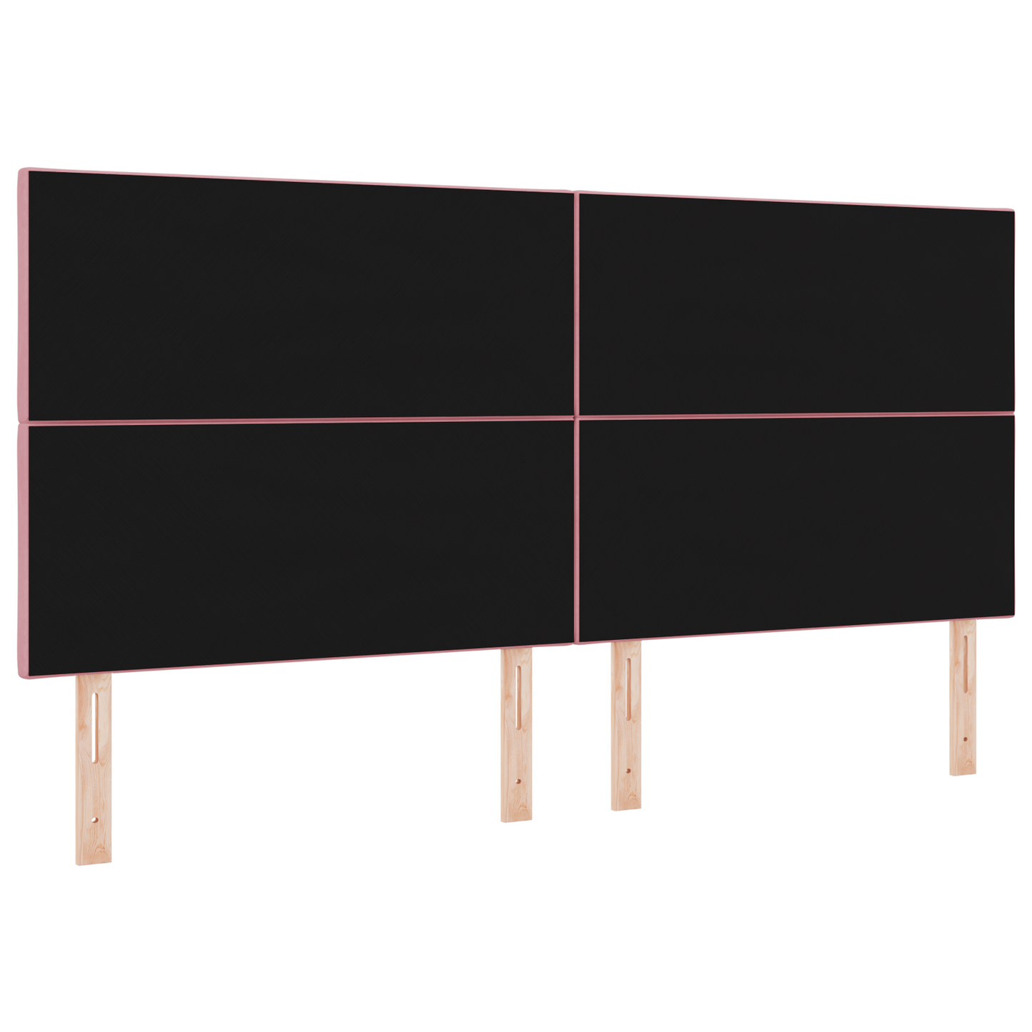 LED Hoofdbord met Diamant Blokken Ontwerp - Roze - 200 cm - Velvet