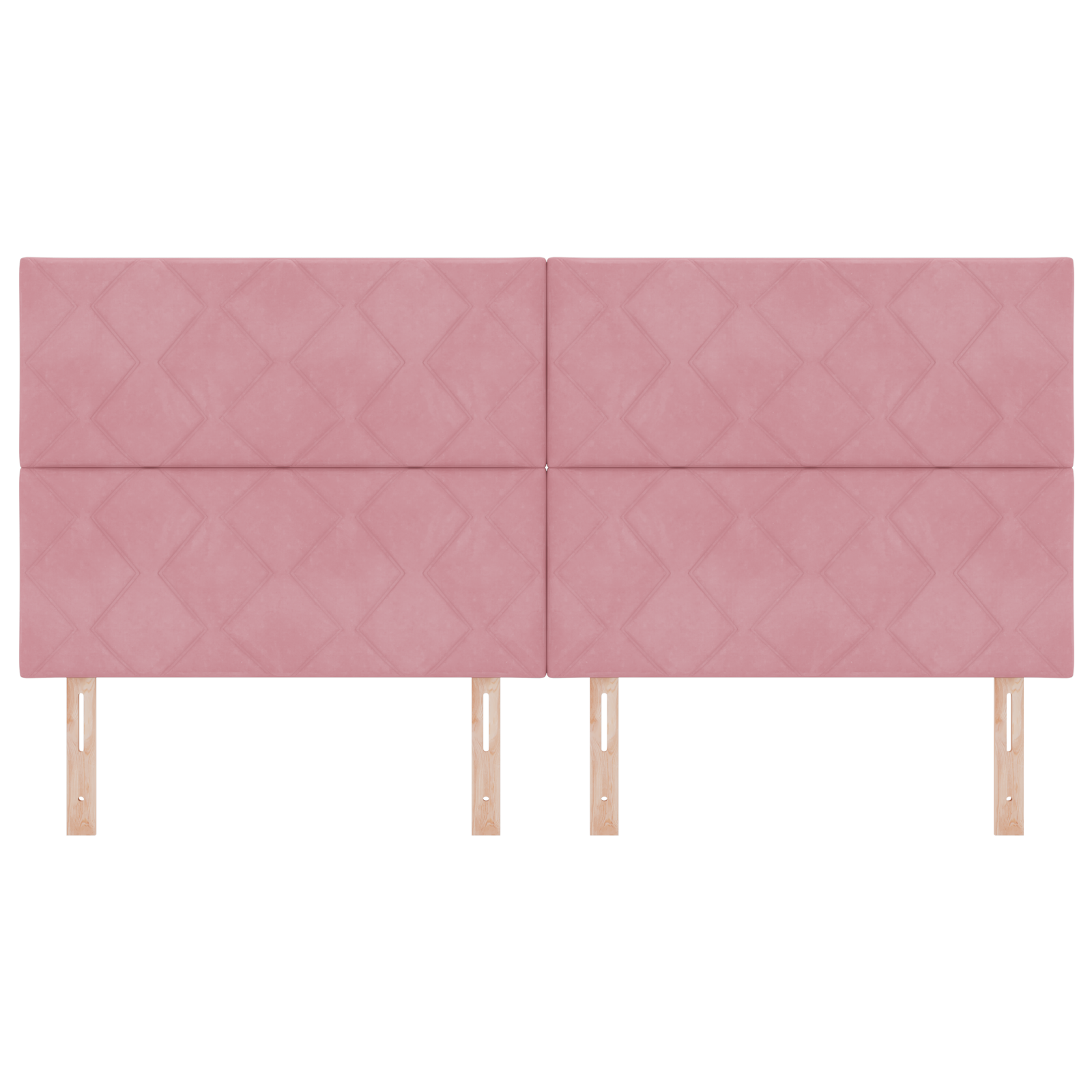 LED Hoofdbord met Diamant Blokken Ontwerp - Roze - 200 cm - Velvet