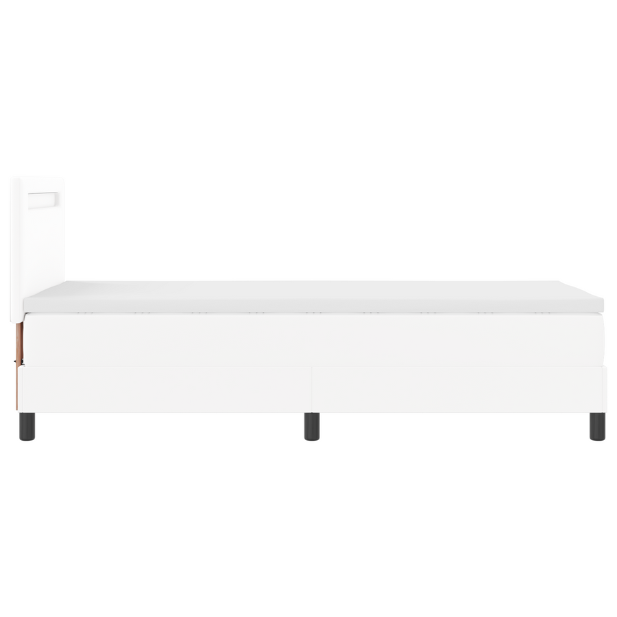 Boxspringbed met matras kunstleer grijs 100x200 cm