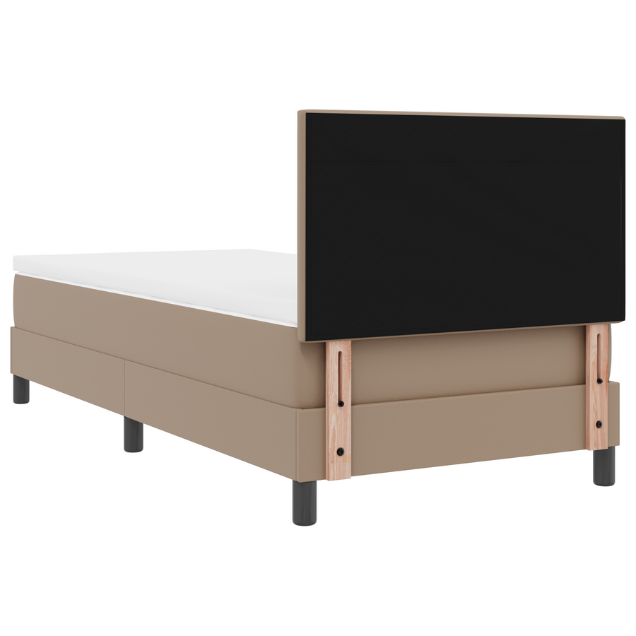 Boxspringbed met matras kunstleer cappuccino 100x200 cm
