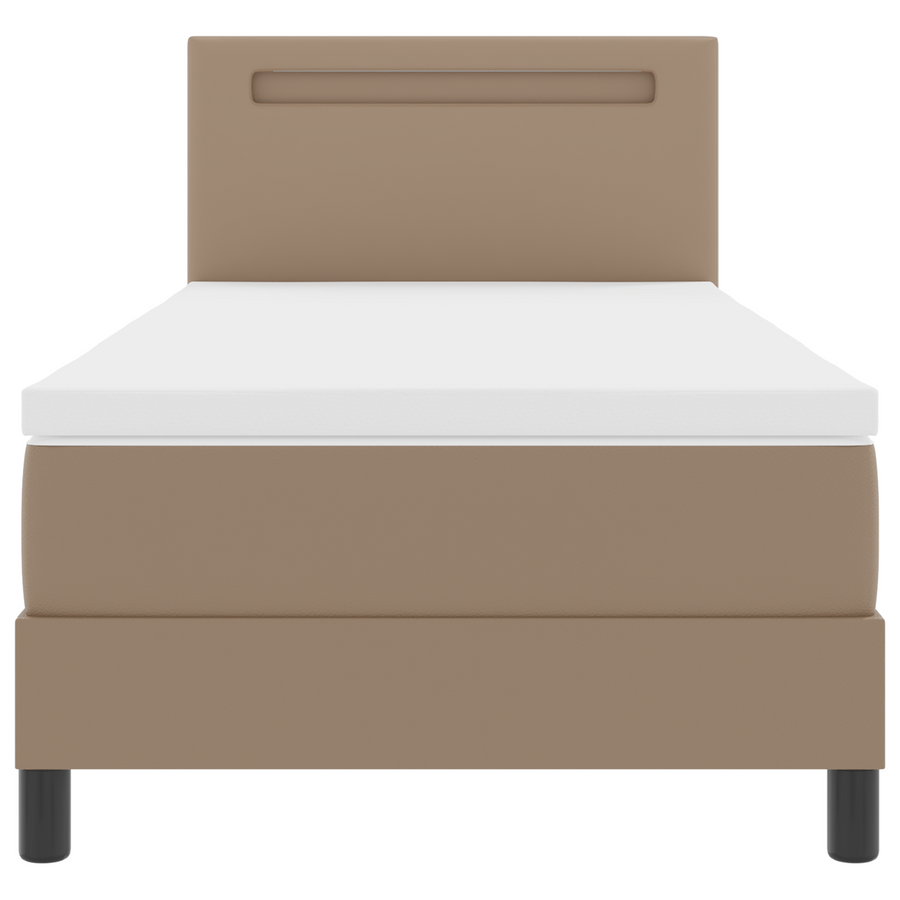 Boxspringbed met matras kunstleer cappuccino 100x200 cm