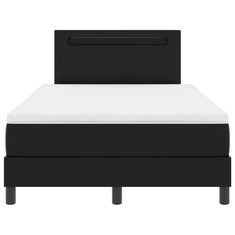 Boxspringbed met matras kunstleer zwart 120x200 cm