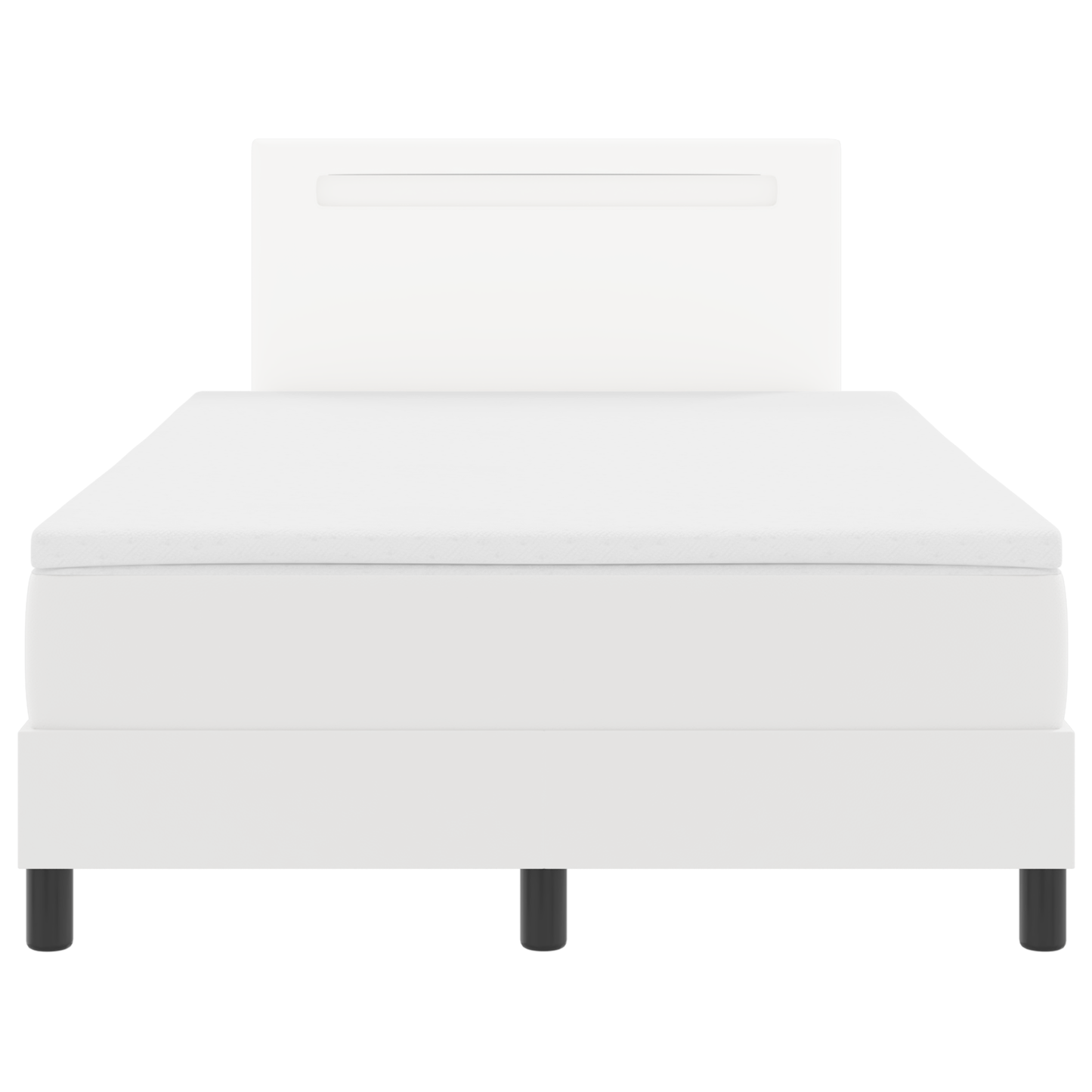 Boxspringbed met matras kunstleer grijs 120x200 cm