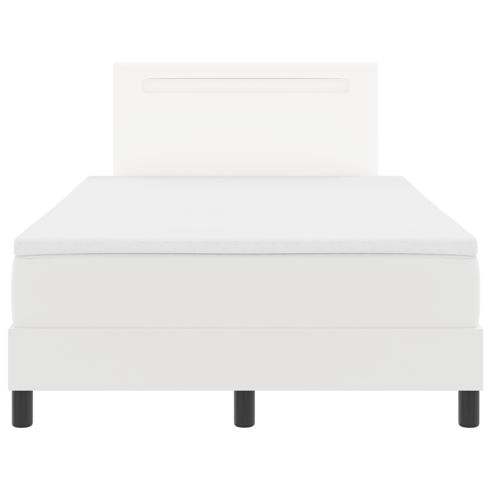 Boxspringbed met matras kunstleer grijs 120x200 cm