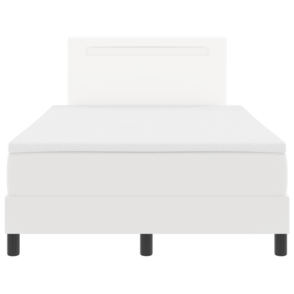 Boxspringbed met matras kunstleer grijs 120x200 cm