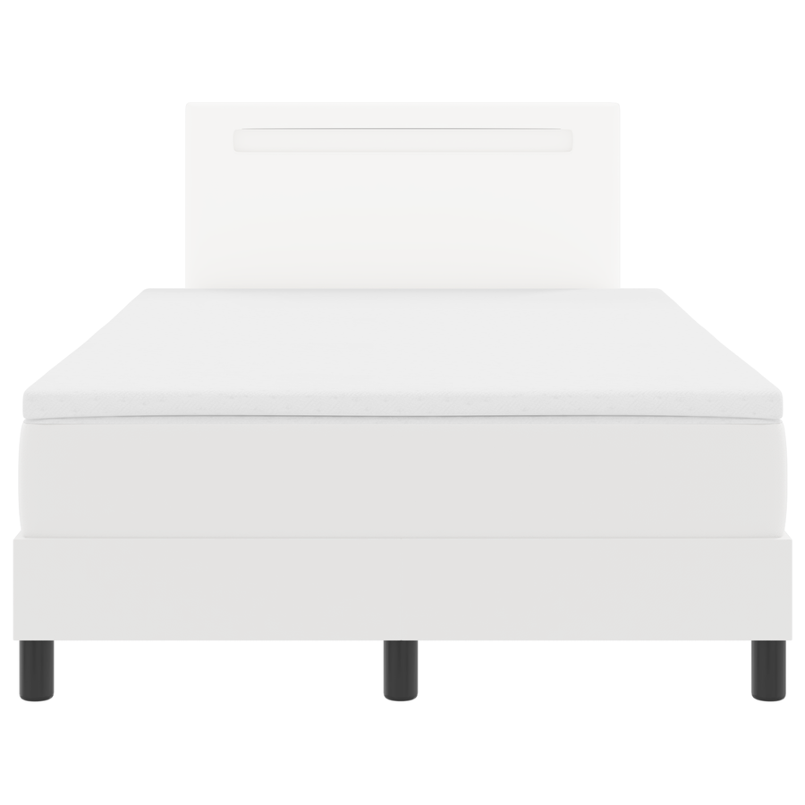 Boxspringbed met matras kunstleer grijs 120x200 cm