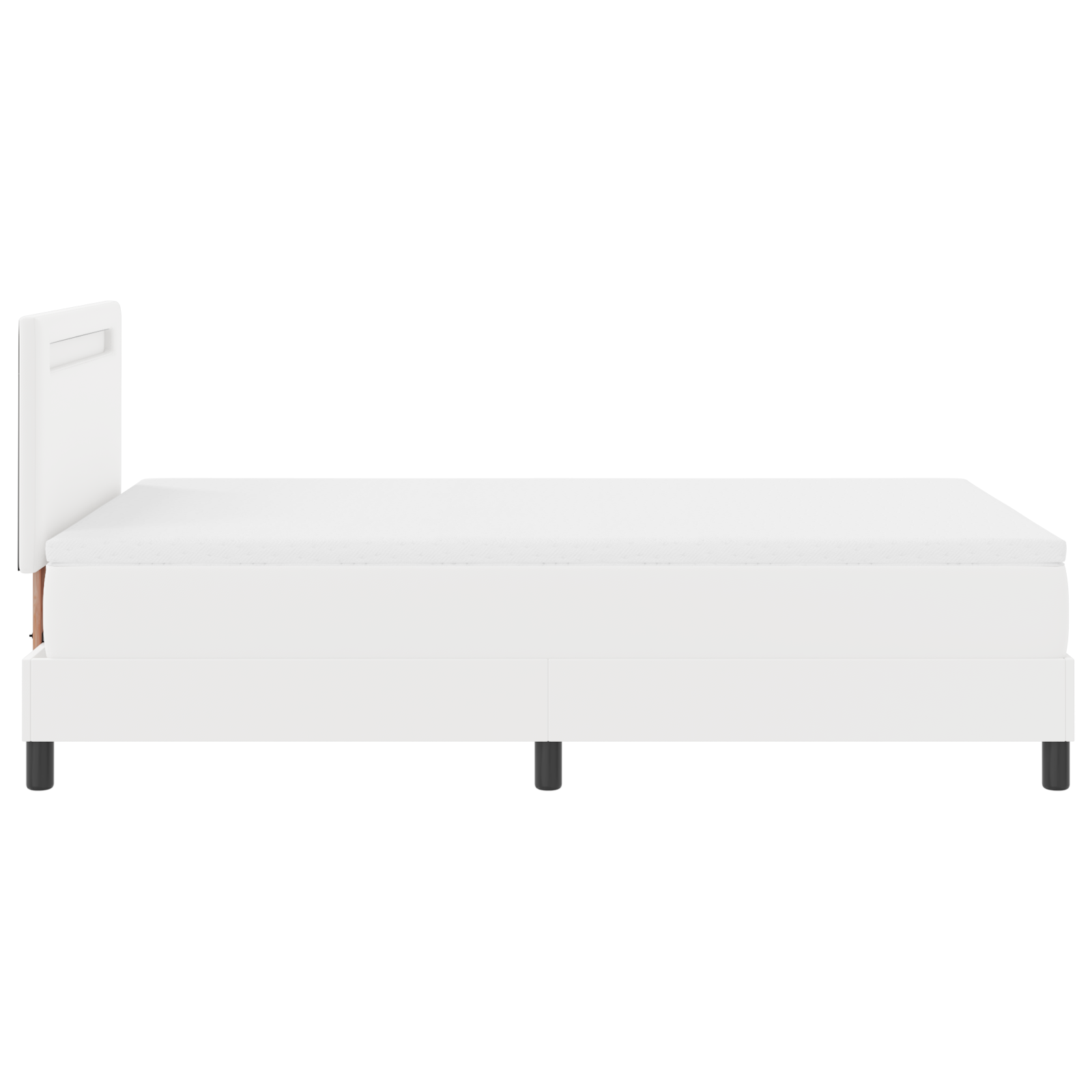 Boxspringbed met matras kunstleer grijs 120x200 cm