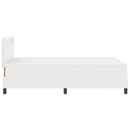 Boxspringbed met matras kunstleer grijs 120x200 cm