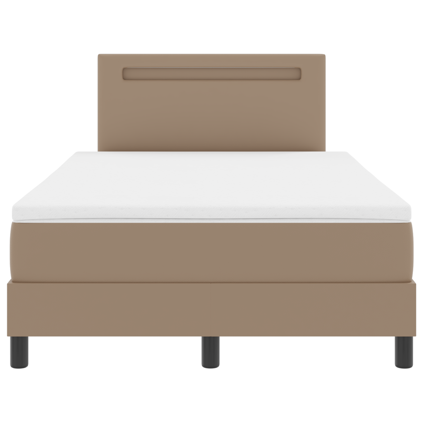 Boxspringbed met matras kunstleer cappuccino 120x200 cm