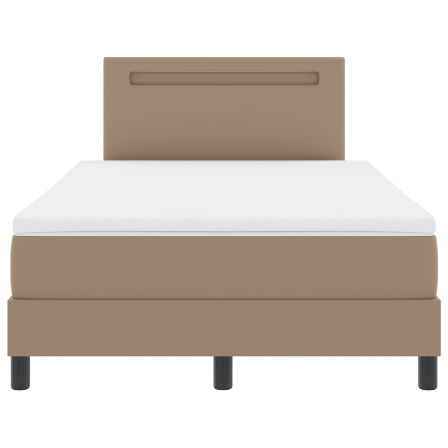 Boxspringbed met matras kunstleer cappuccino 120x200 cm