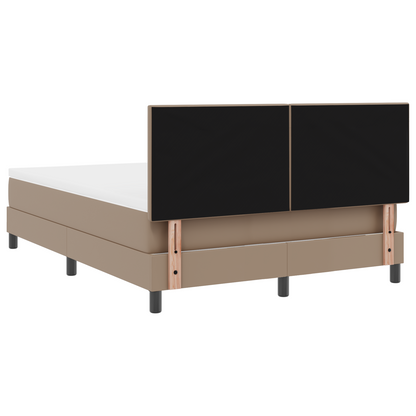 Boxspringbed met matras kunstleer cappuccino 140x190 cm