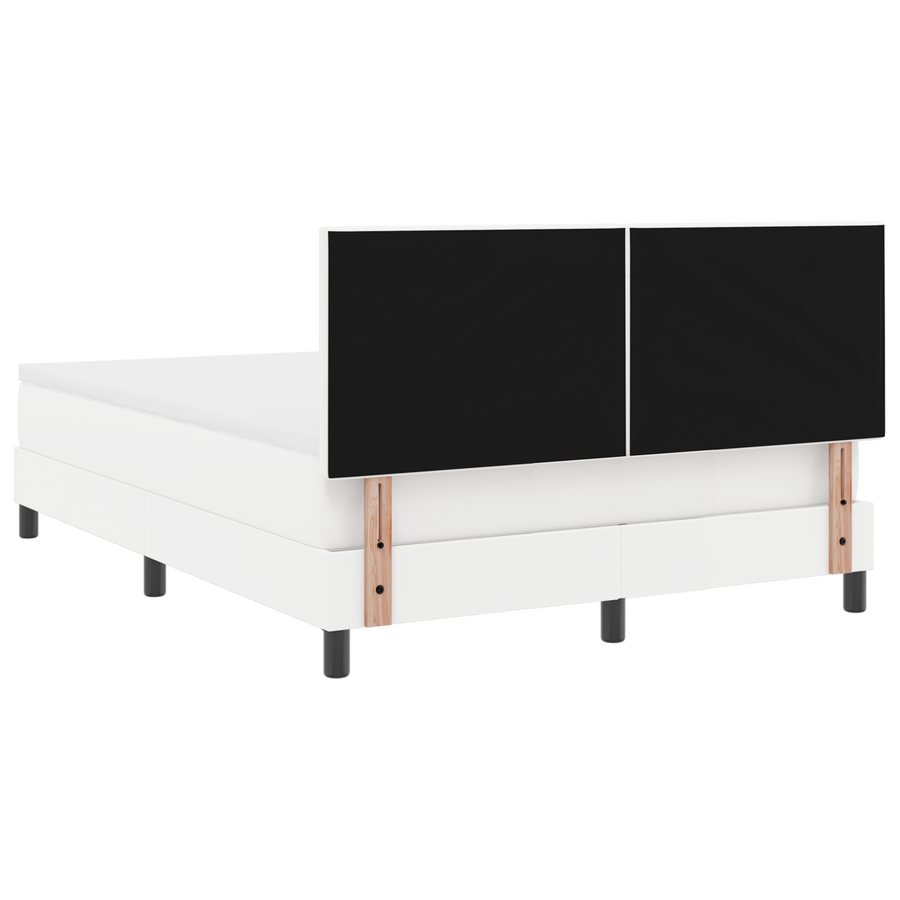 Boxspringbed met matras kunstleer grijs 160x200 cm