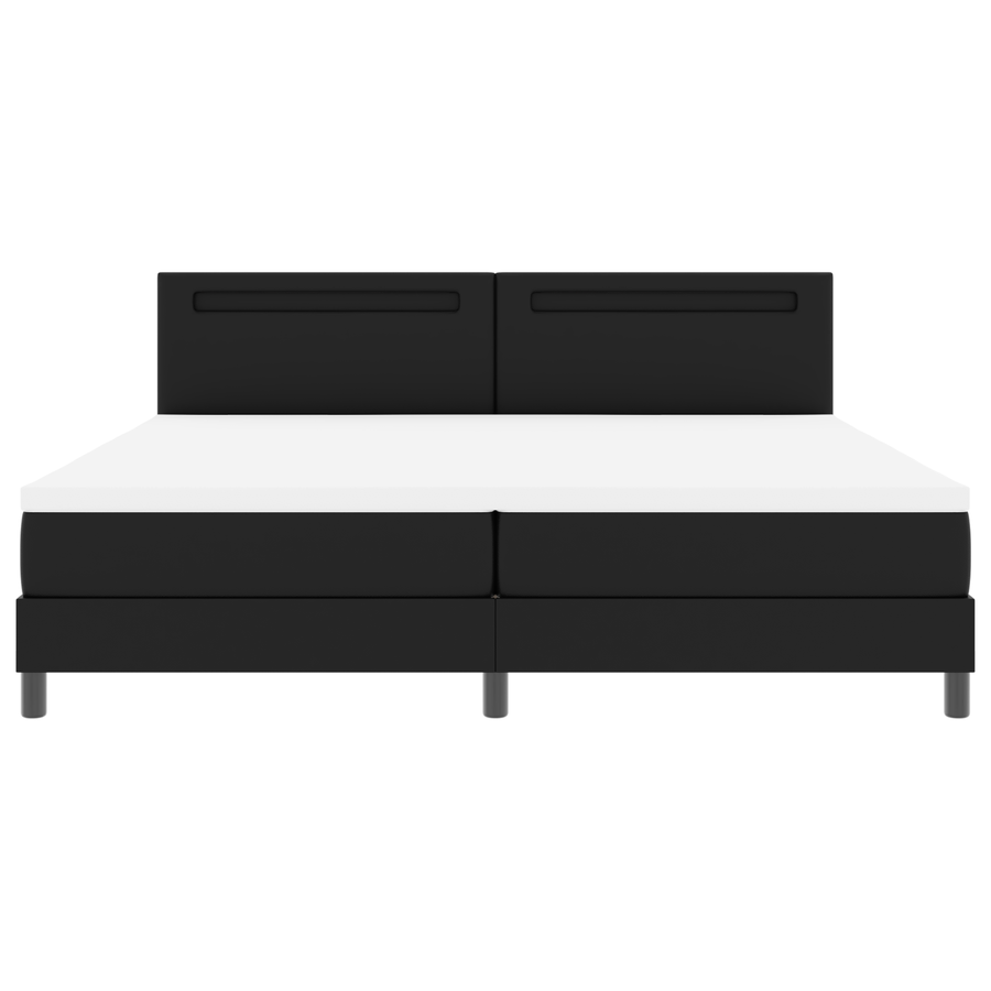 boxspringbed met matras kunstleer zwart 200x200 cm