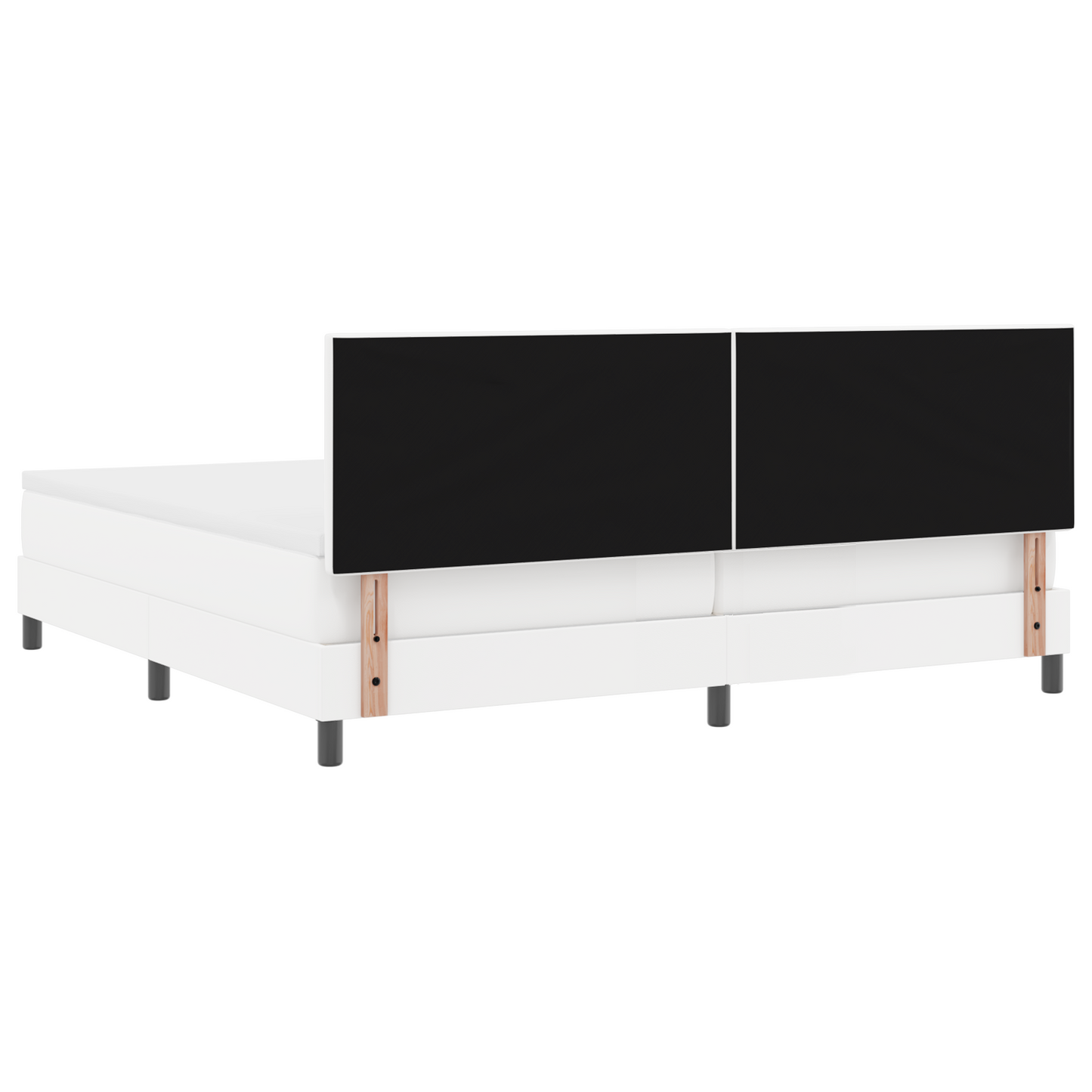 Boxspringbed met matras kunstleer grijs 200x200 cm