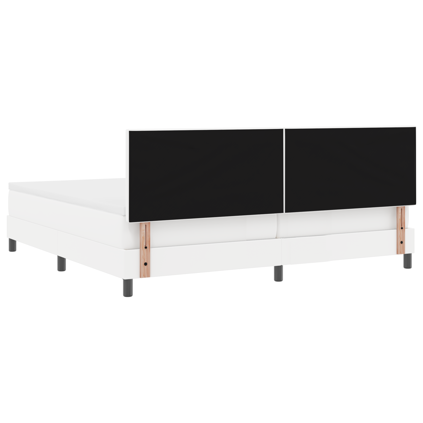 Boxspringbed met matras kunstleer grijs 200x200 cm