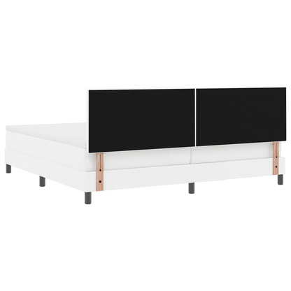 Boxspringbed met matras kunstleer grijs 200x200 cm