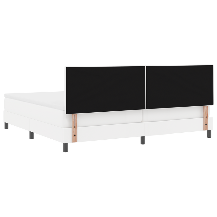 Boxspringbed met matras kunstleer grijs 200x200 cm